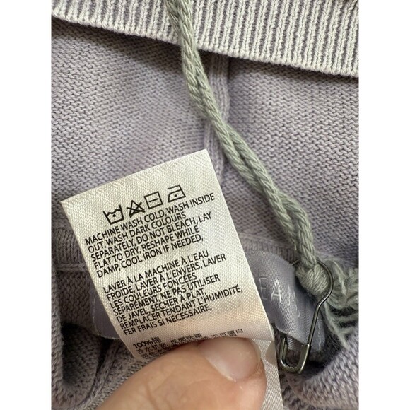 Barefoot Dreams Hooded Poncho OS Lilac Cotton Oversized Sleeveless Lounge NWT - Picture 8 of 12